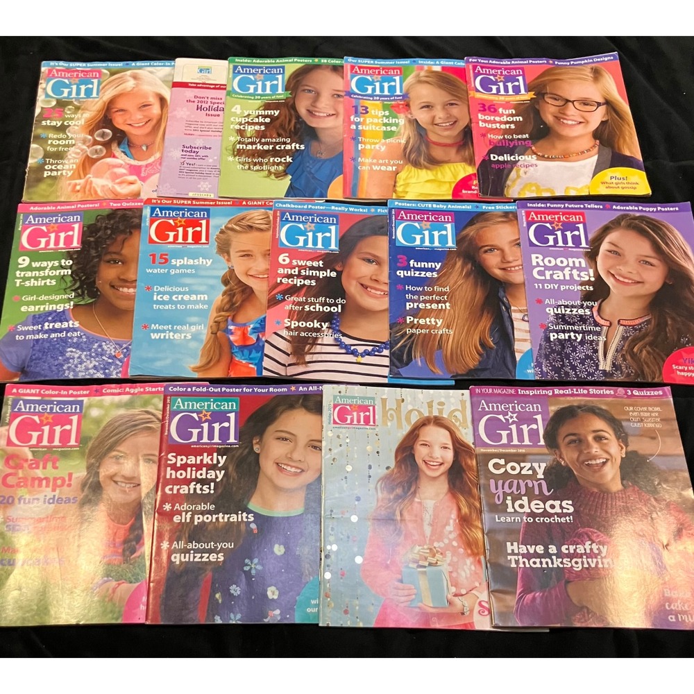 American Girl Magazine Lot Various Issues 2012-2016 Crafts Recipes Quizzes